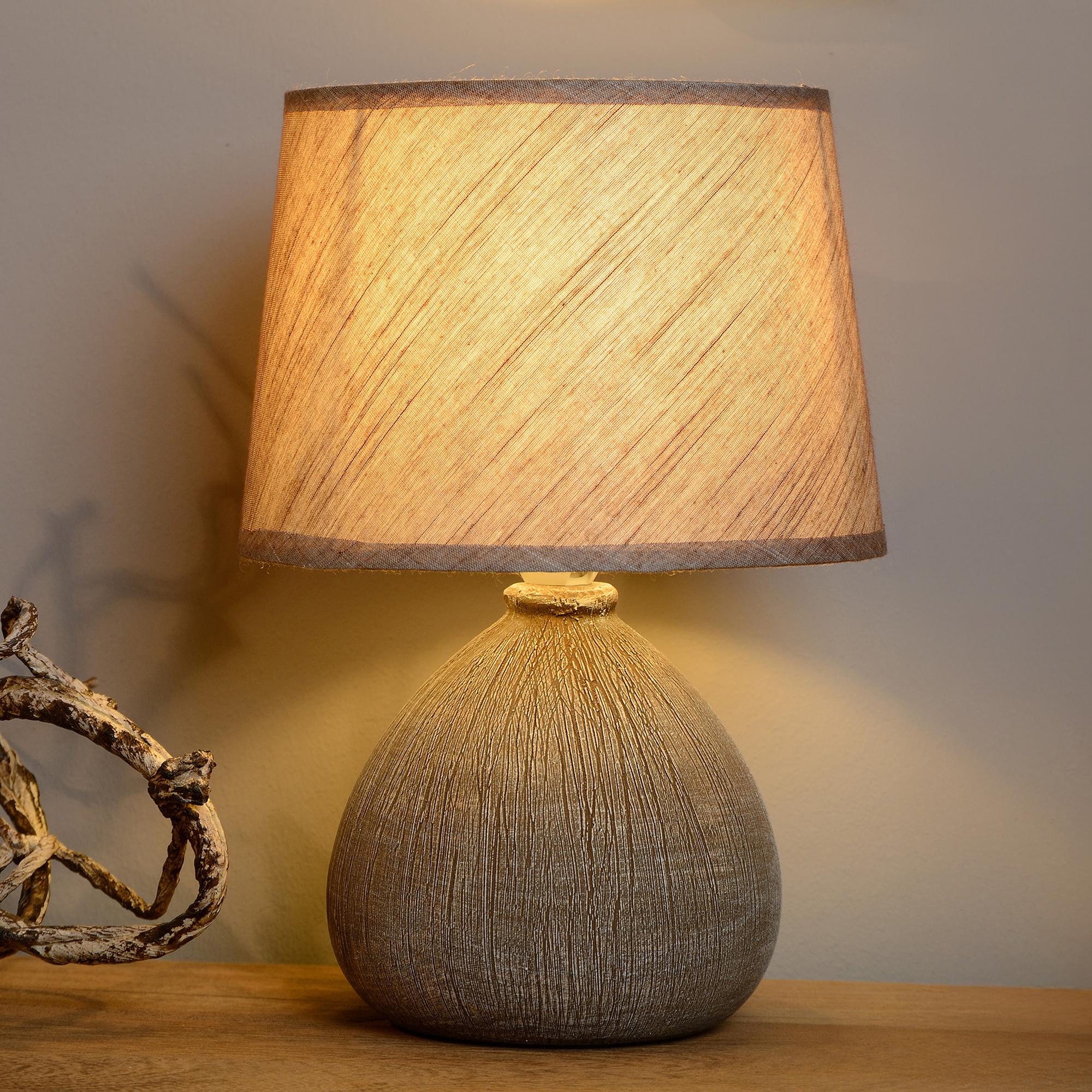 Ramzi Tischleuchte Keramik Beige 1