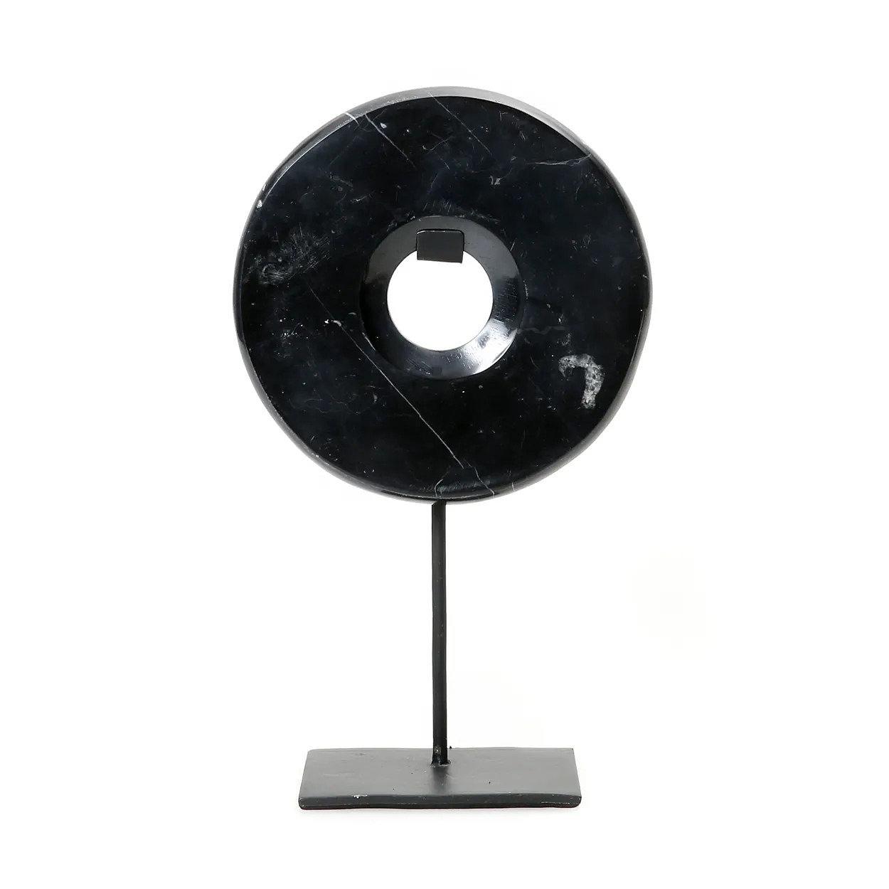 Plate on stand marble black 3