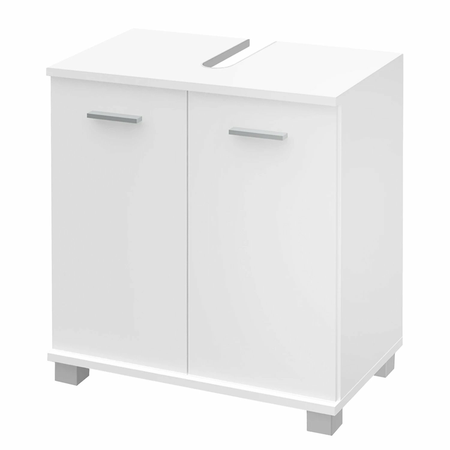 Waschbeckenunterschrank Holz Weiß 0