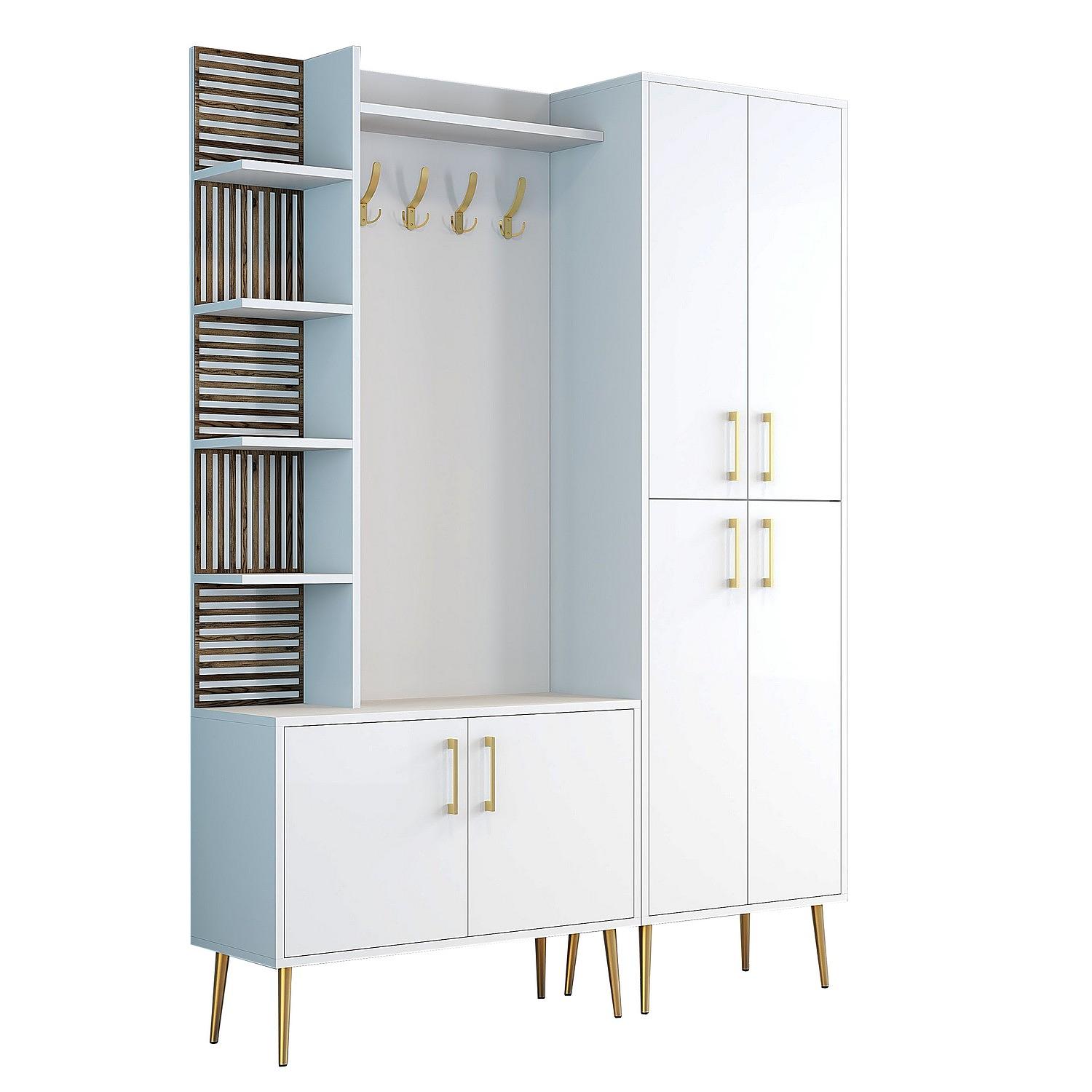 Extend Appendiabiti Bianco Dettagli Dorati 150cm x 200cm 5