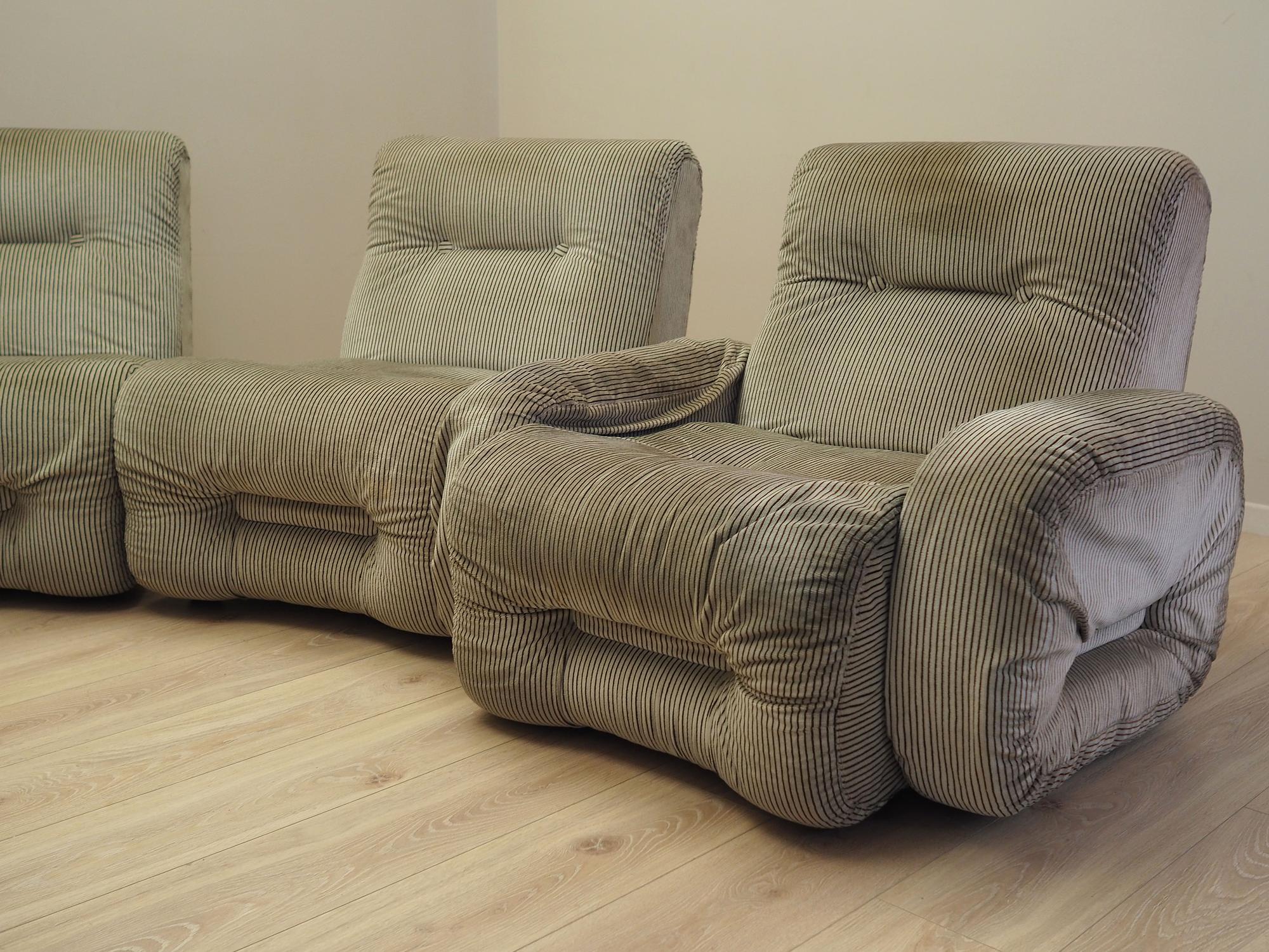Modulares Sofa Grau 1960er Jahre 5