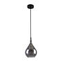 1-Light Gota Type C Pendant Light Smoked Glass Iron 3
