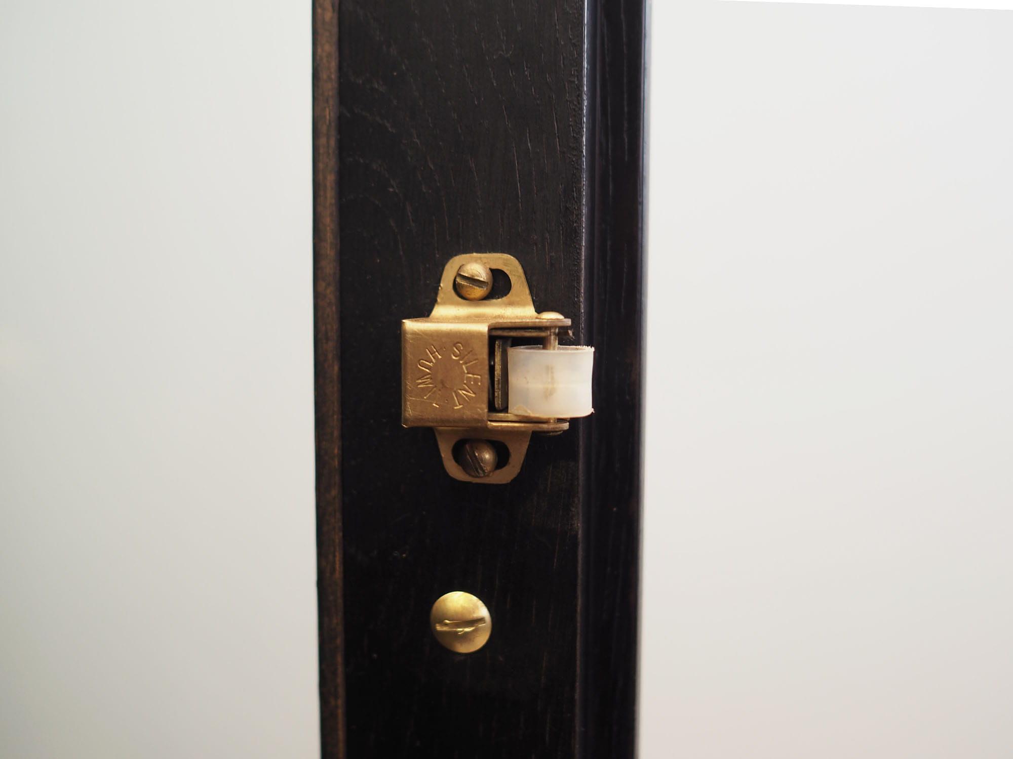 Vintage Schrank Eichenholz Grau 1960er Jahre 12