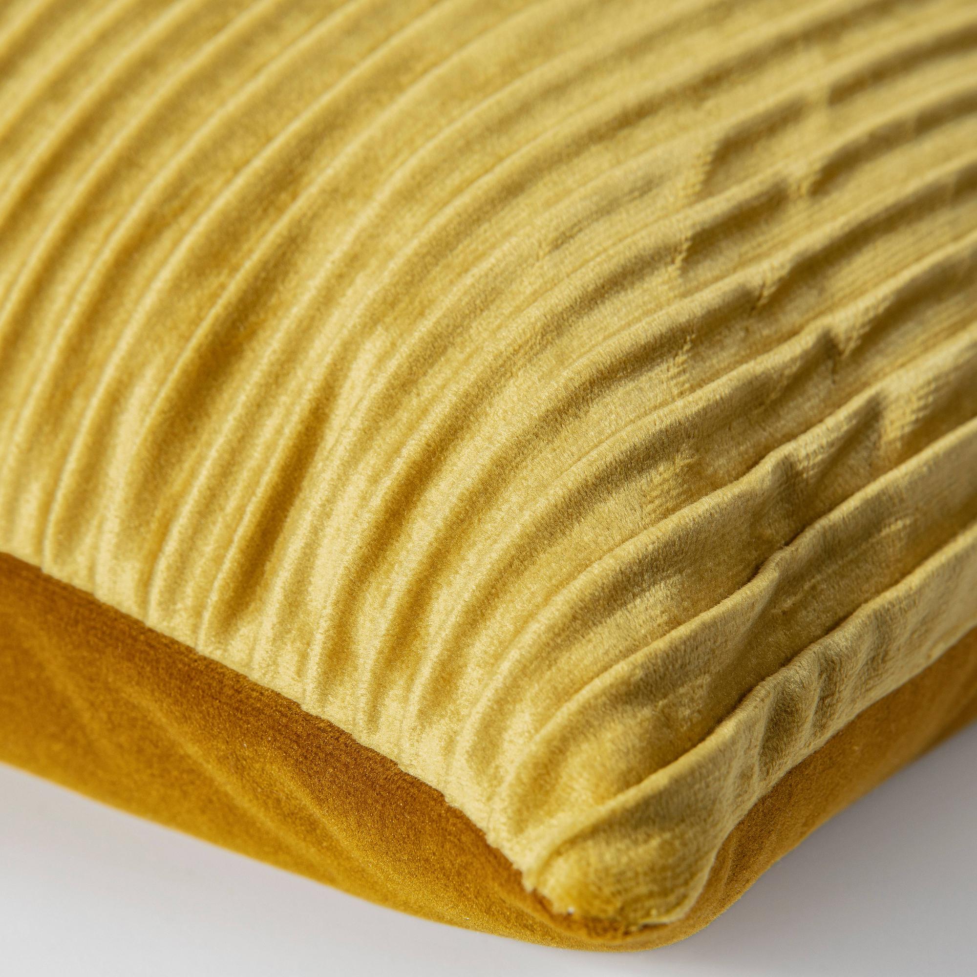 Selina Pillowcase Velvet Mustard Yellow 3