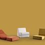 Origami Sessel Chaiselongue Umwandelbar Senfgelb 6