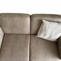 Sofa 2-Sitzer Kunstleder Holz Beige 5