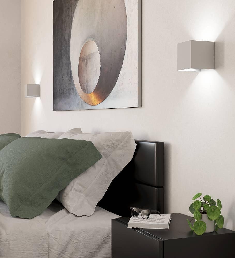 Valmontone LED-Wandleuchte Aluminium Weiß 2-flammig 2