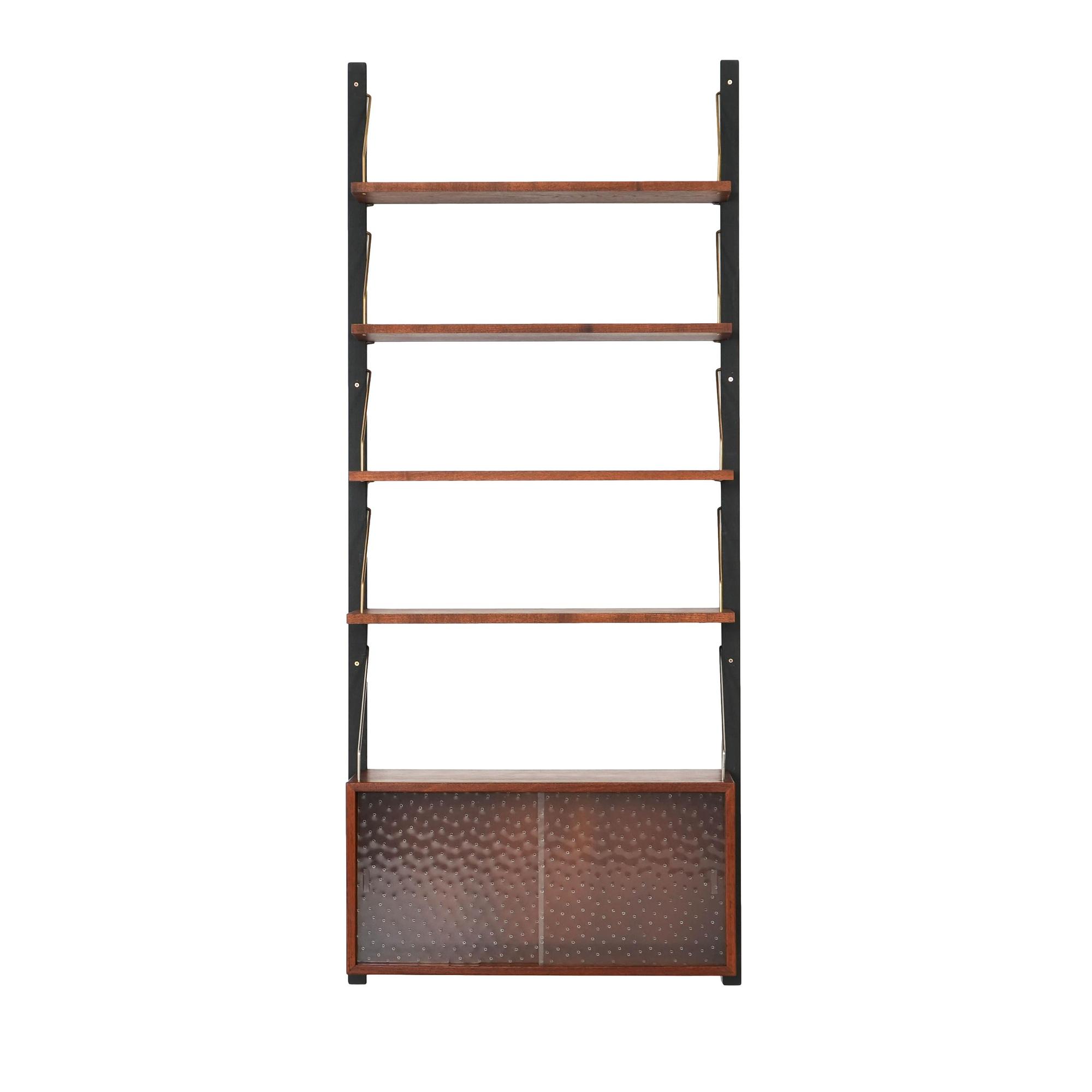Teak-Wandmöbel Braun 1960er Jahre 0