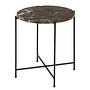 Side Table Carwile Marble Brown 42 cm 1