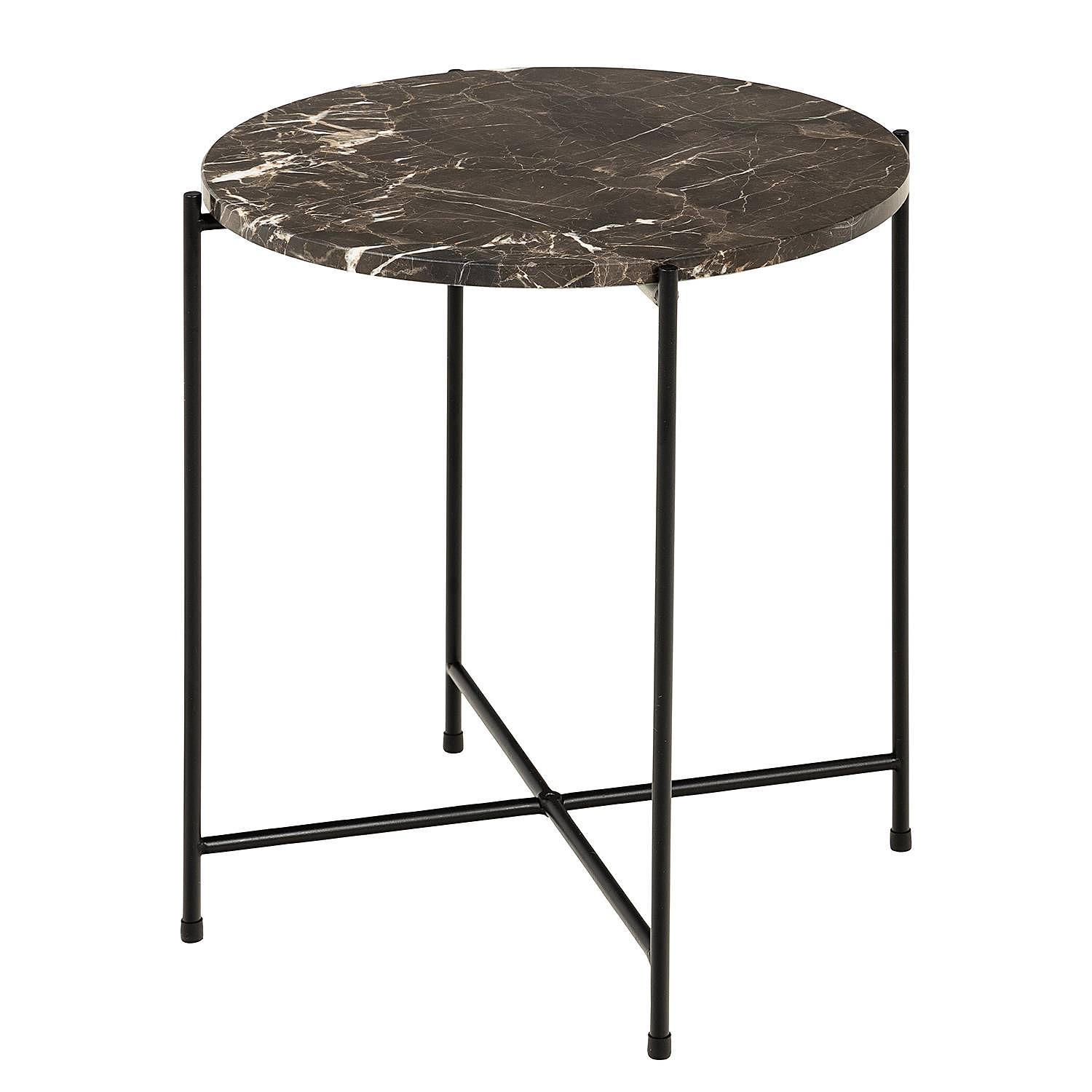 Side Table Carwile Marble Brown 42 cm 1