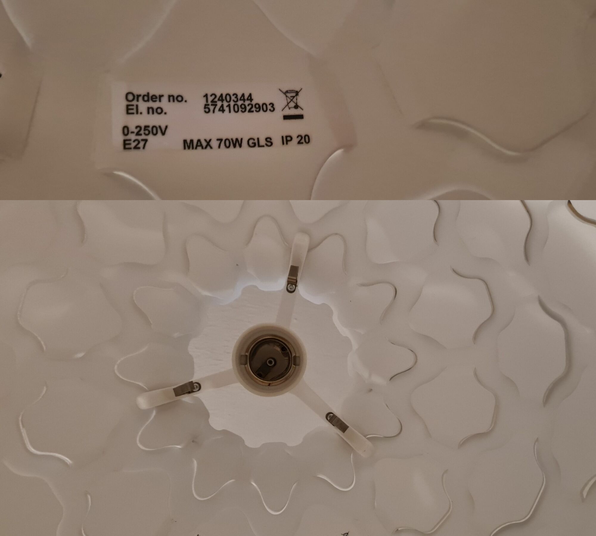 LC Shutters Pendelleuchte Metall Weiß 4