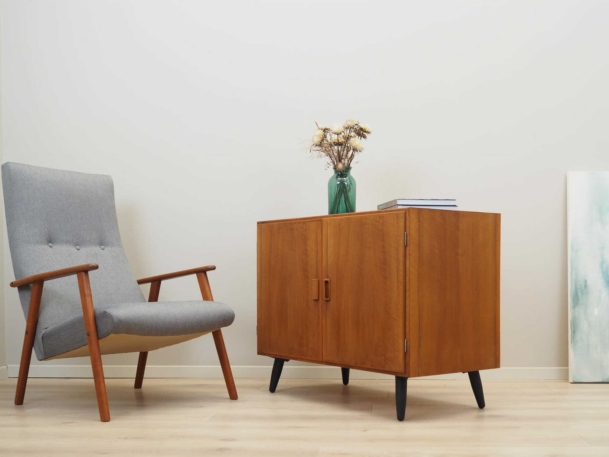 Vintage cabinet walnut brown 1960s 3