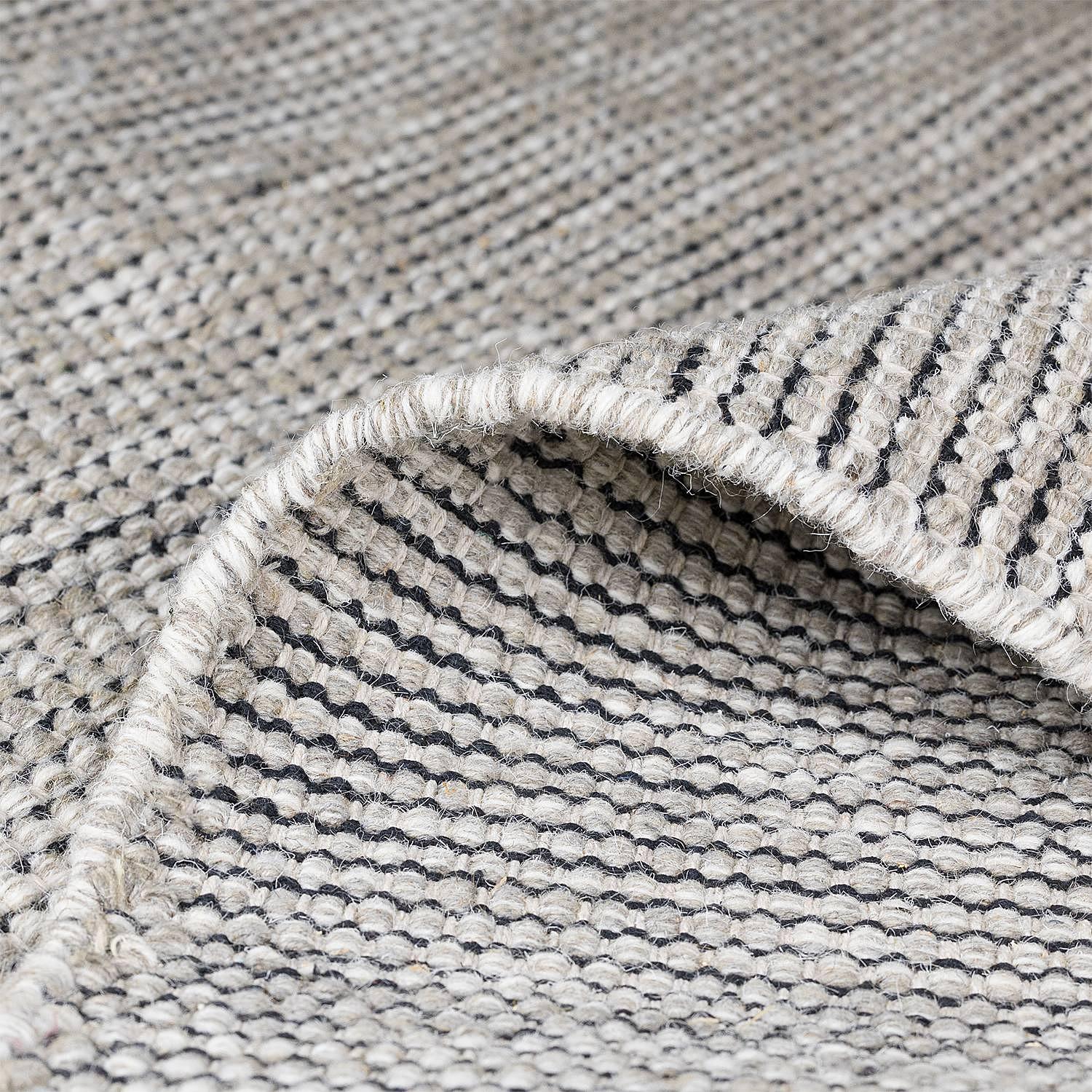Kurzflorteppich Aisha Baumwolle Beige 4