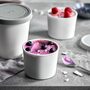 4x Eisbehälter für Speiseeis 400 ml Kunststoff Weiß 6