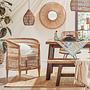 Hanging lamp Solana with solar panel Brown 4