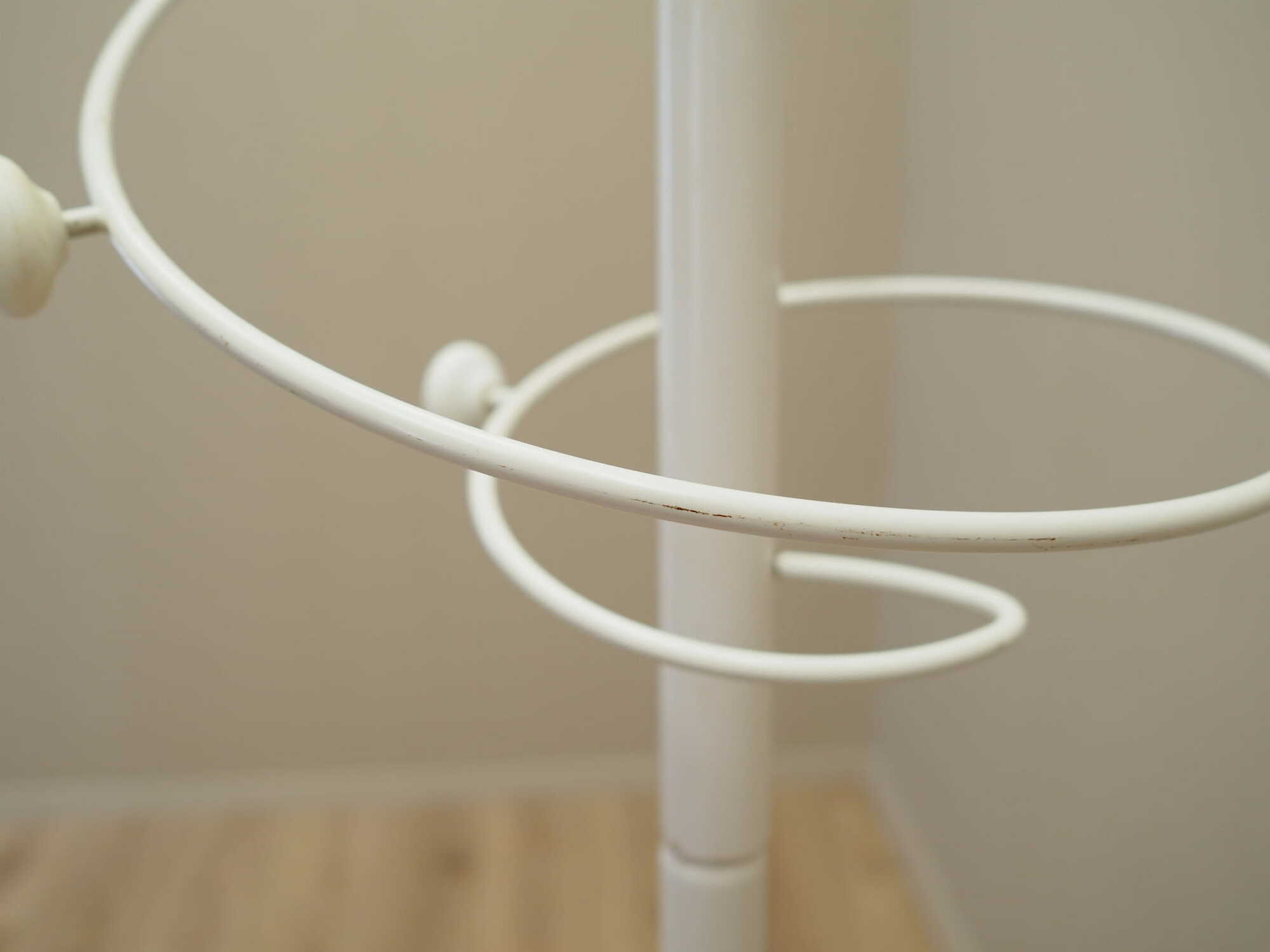 Vintage coat rack metal white 1970s 8