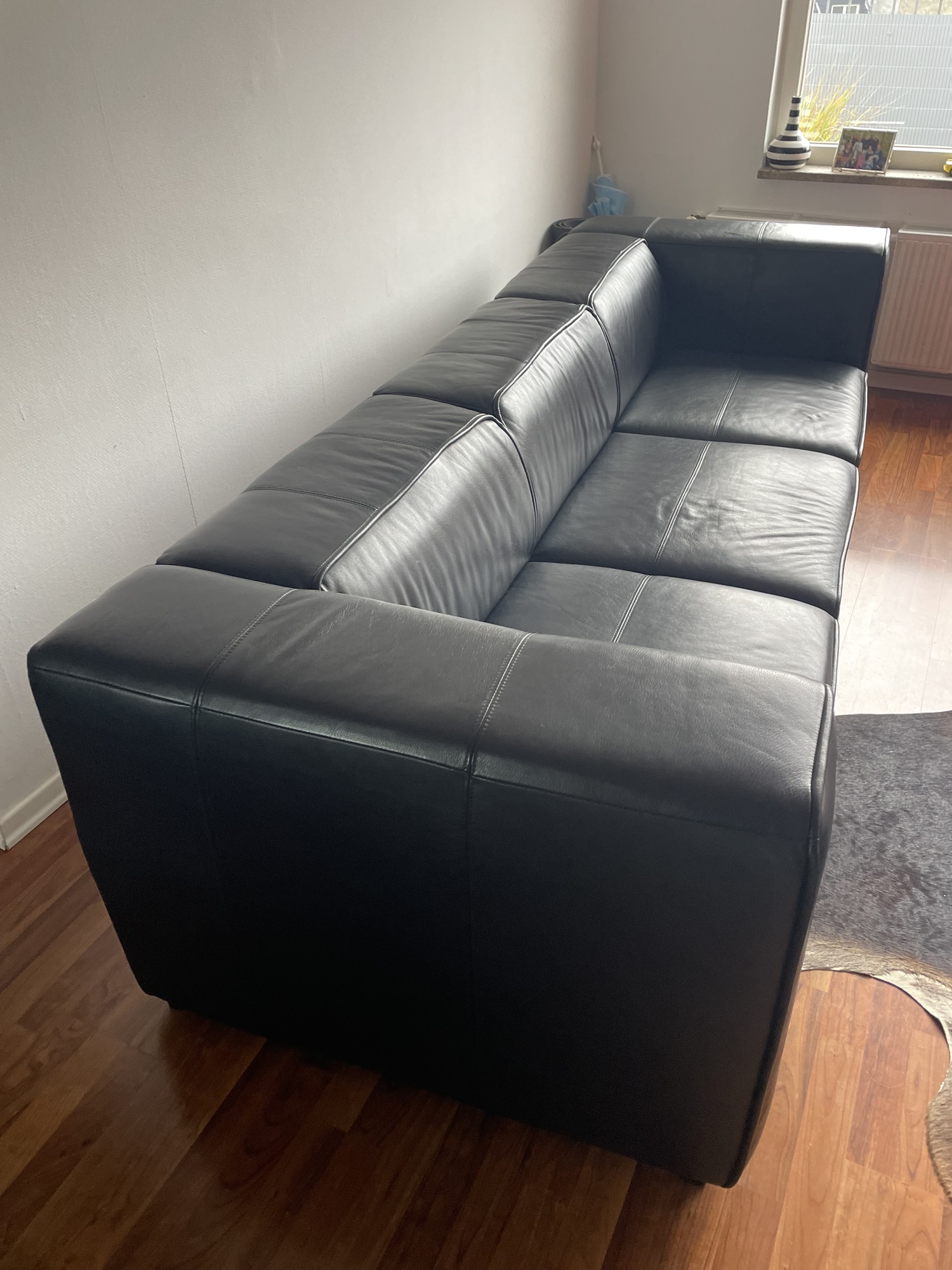 Carmo Sofa 3-Sitzer Leder Schwarz 3