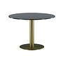 Estelle Dining Table Grey Marble Brass Ø106cm 5