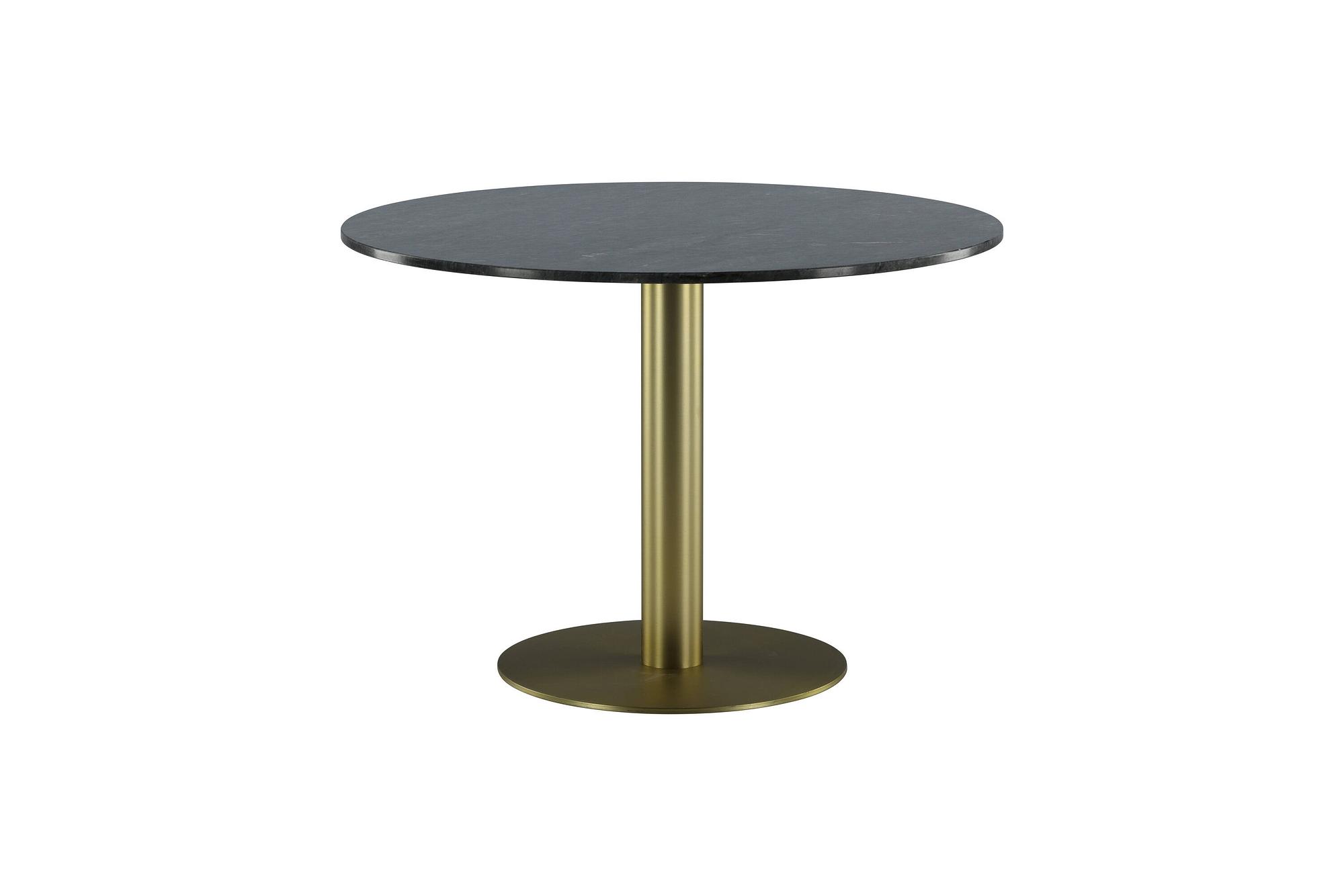 Estelle Dining Table Grey Marble Brass Ø106cm 5