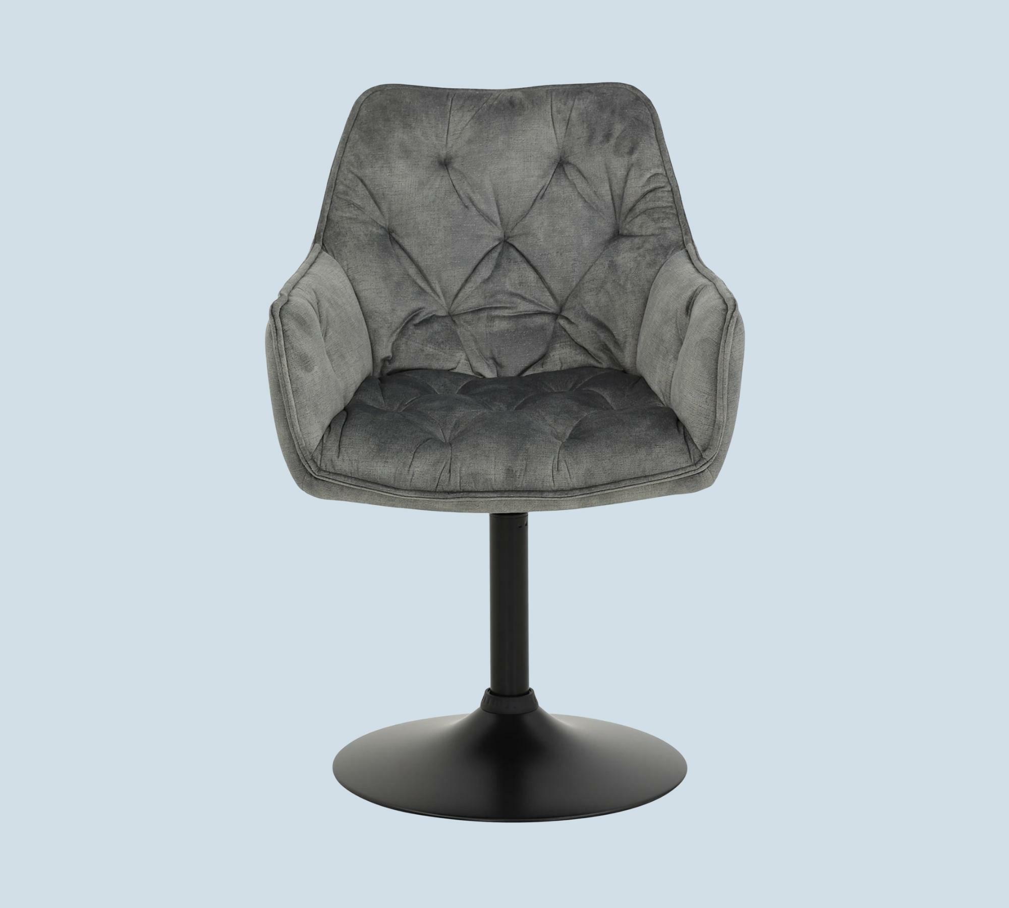 2x Armchair tufted velvet grey 1