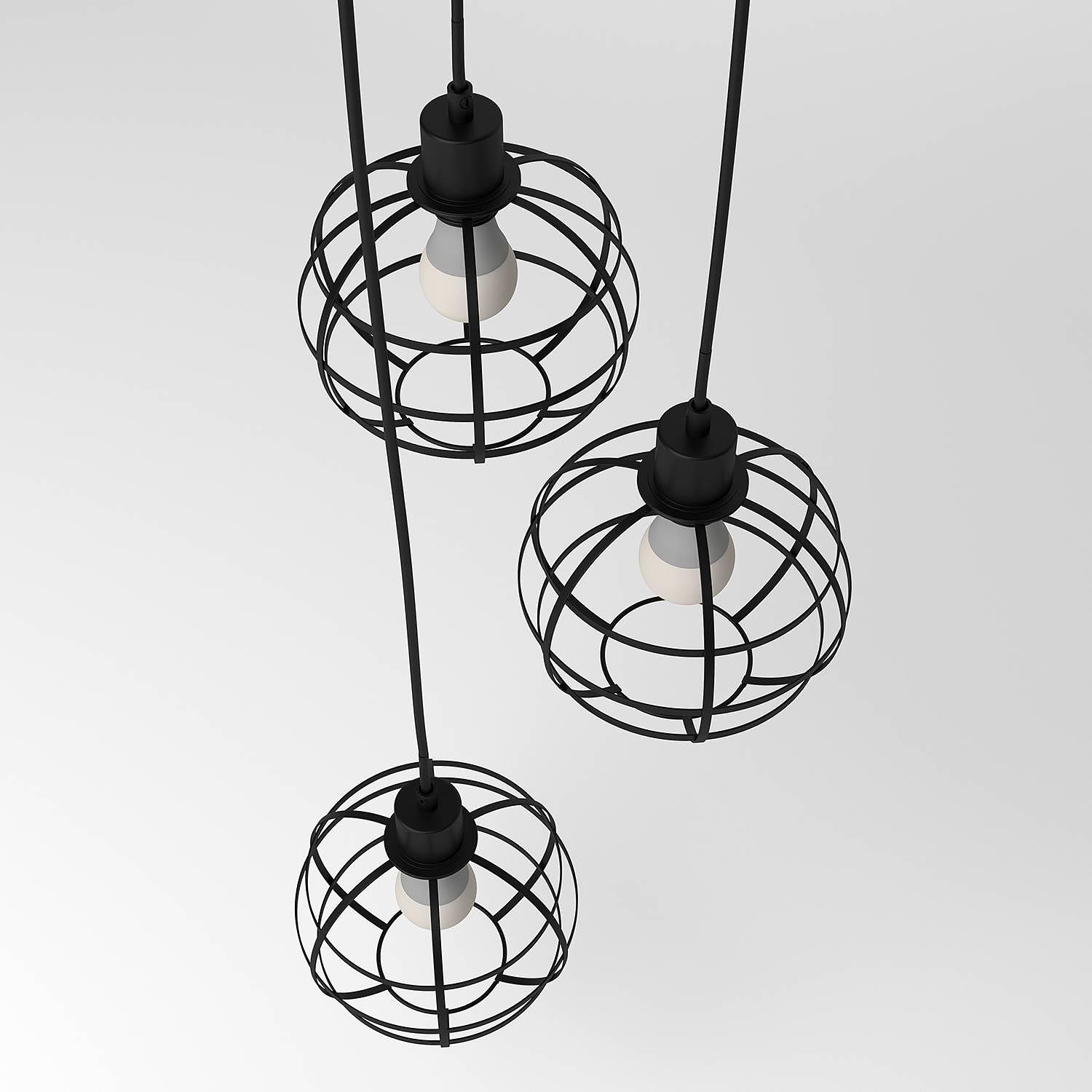 Le Vey II Pendant Lamp Iron 3-light 3