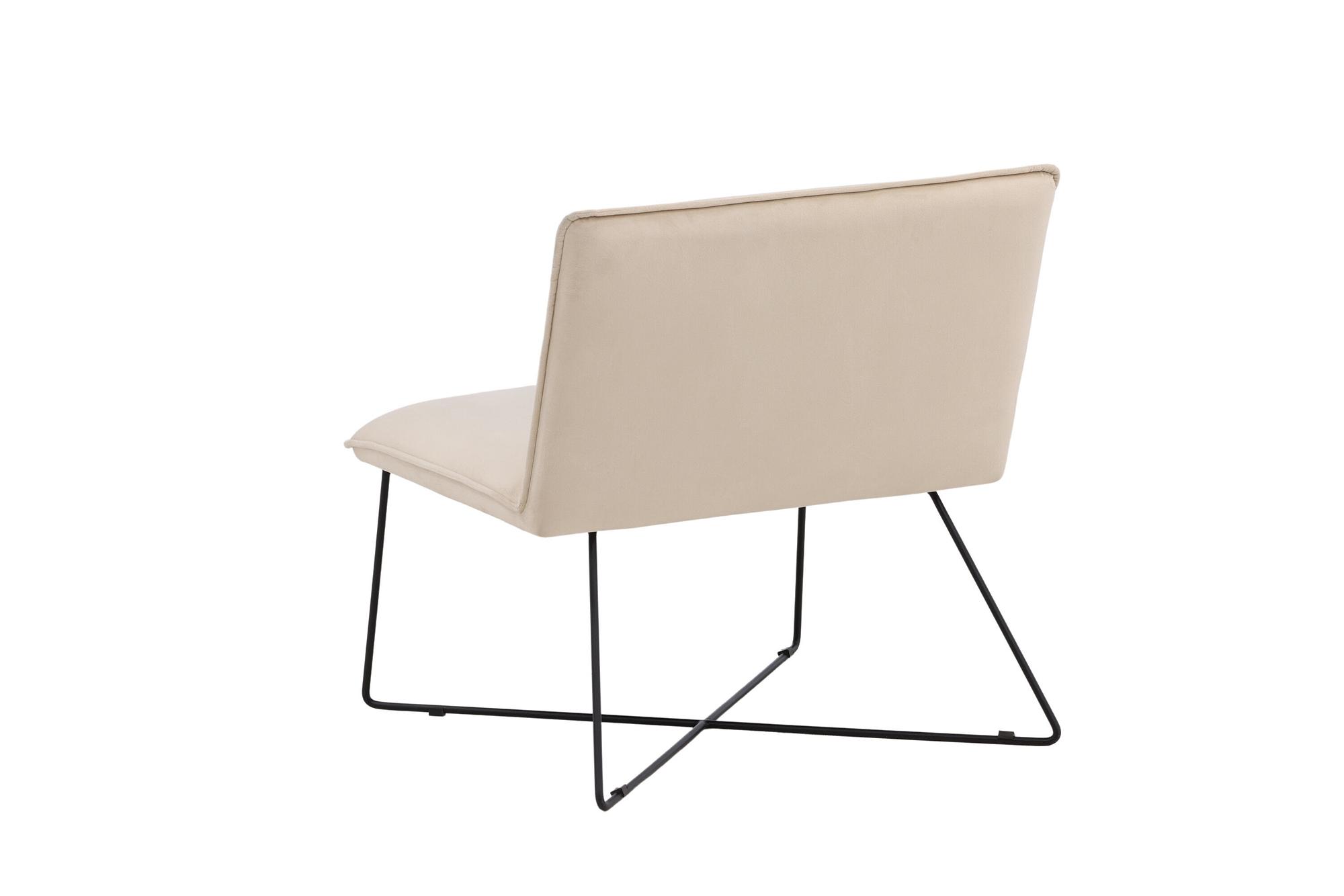 X-Lounge Einzelsofa Samt Beige 5