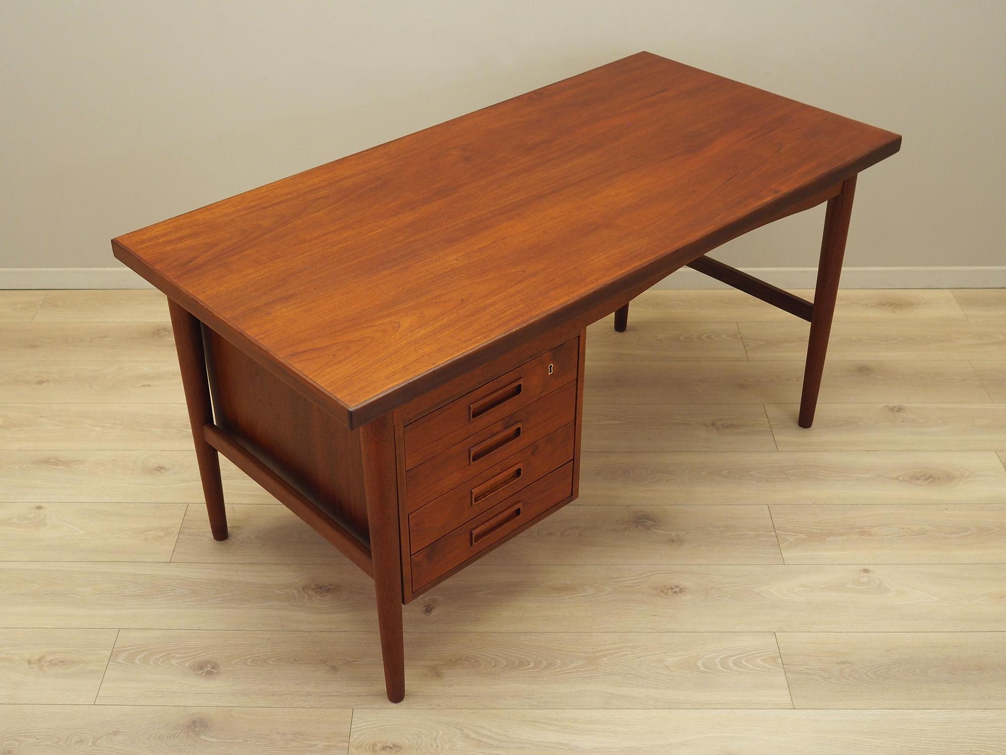 Schreibtisch Teakholz 1970er Jahre 9