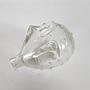 Vintage Sparschwein Glas Transparent 1950er Jahre 2