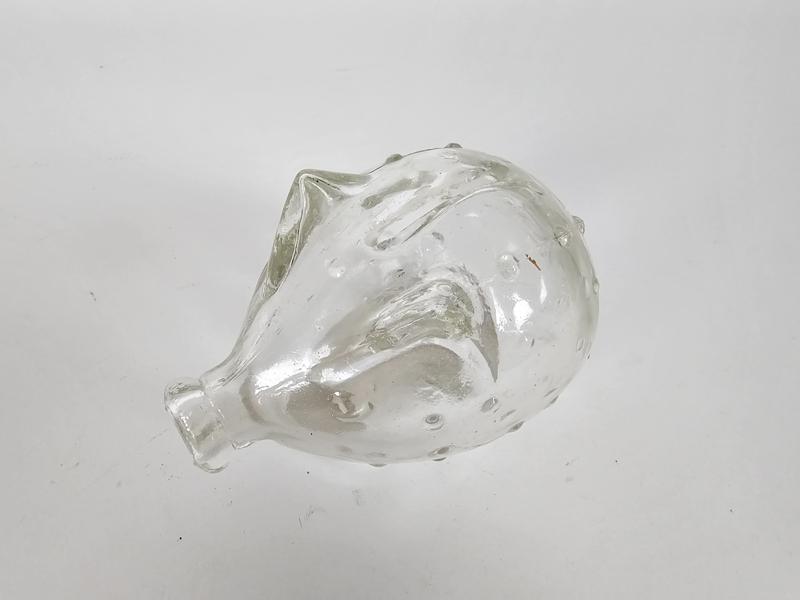 Vintage Sparschwein Glas Transparent 1950er Jahre 2