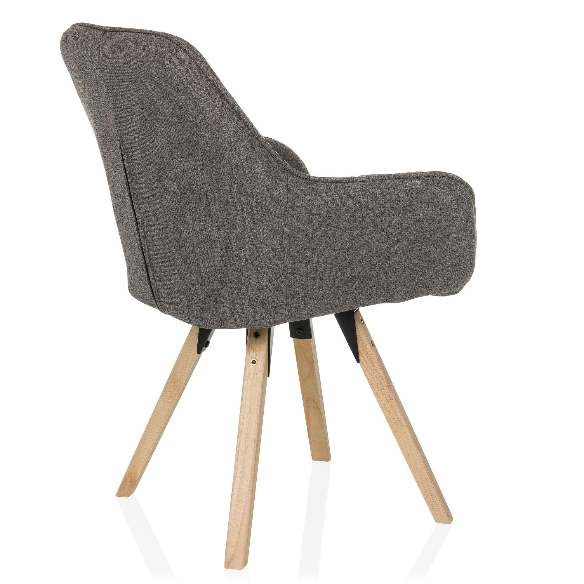 Scandi Soft Dining Chair Swivel Dark Grey 7