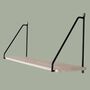 Wall shelf solid wood metal black 1