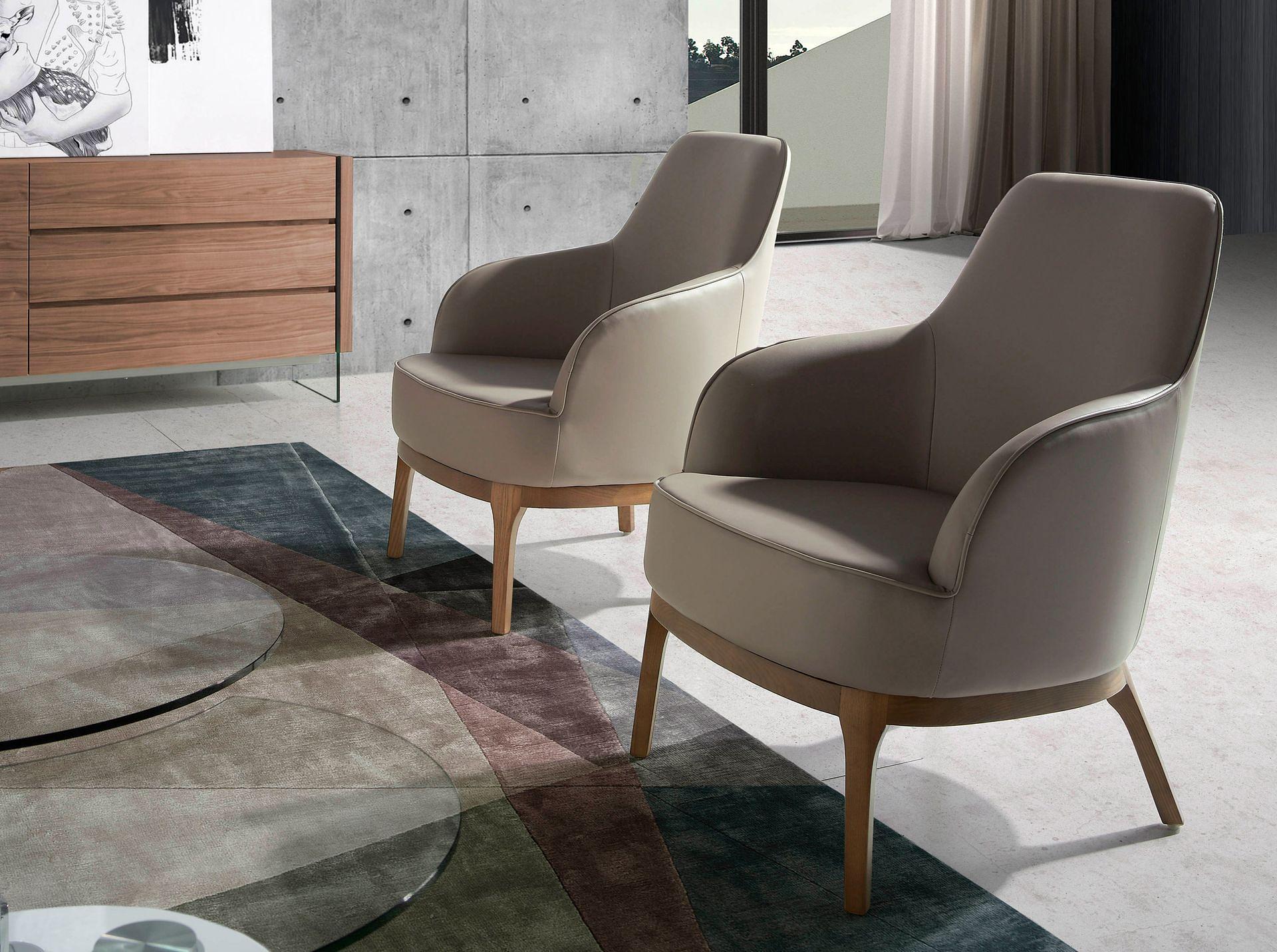 Armchair Faux Leather Brown 2