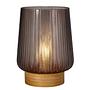 Glamour Type A table lamp real wood veneer colored glass 0