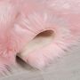 Hochflorteppich Sheepskin Kunstfaser Pink 120 x 170 cm 1