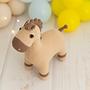 Horse Mini Plush Toy Cotton Brown 6
