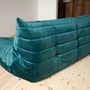 Togo Sofa 3-Sitzer Samt Petrol 4