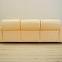 Sofa Leder Creme 1960er Jahre 5