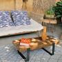 Couchtisch Massivholz Weiß 1