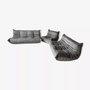 Togo Lounge Set 3-pc. Velvet Silver-Gray 0