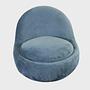 Babette Drehsessel Velour Lux Shadow Blue 5