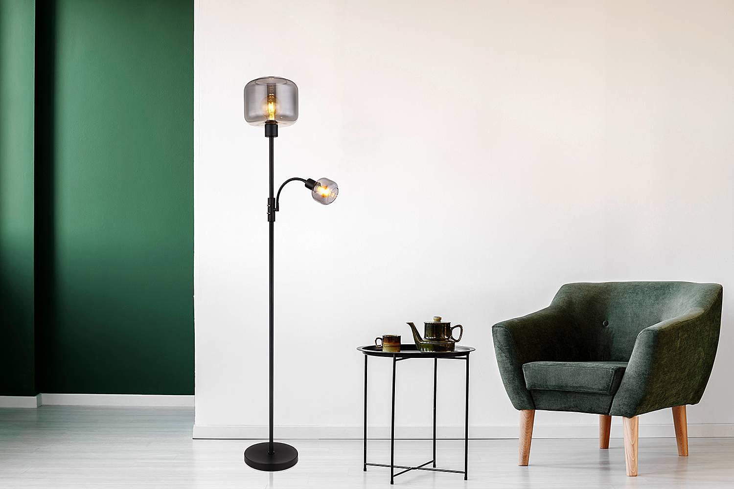 Stehleuchte Giuseppe Farbglas Grau 2