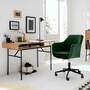 Bürostuhl Drehbar Samt Grün Schwarz 6