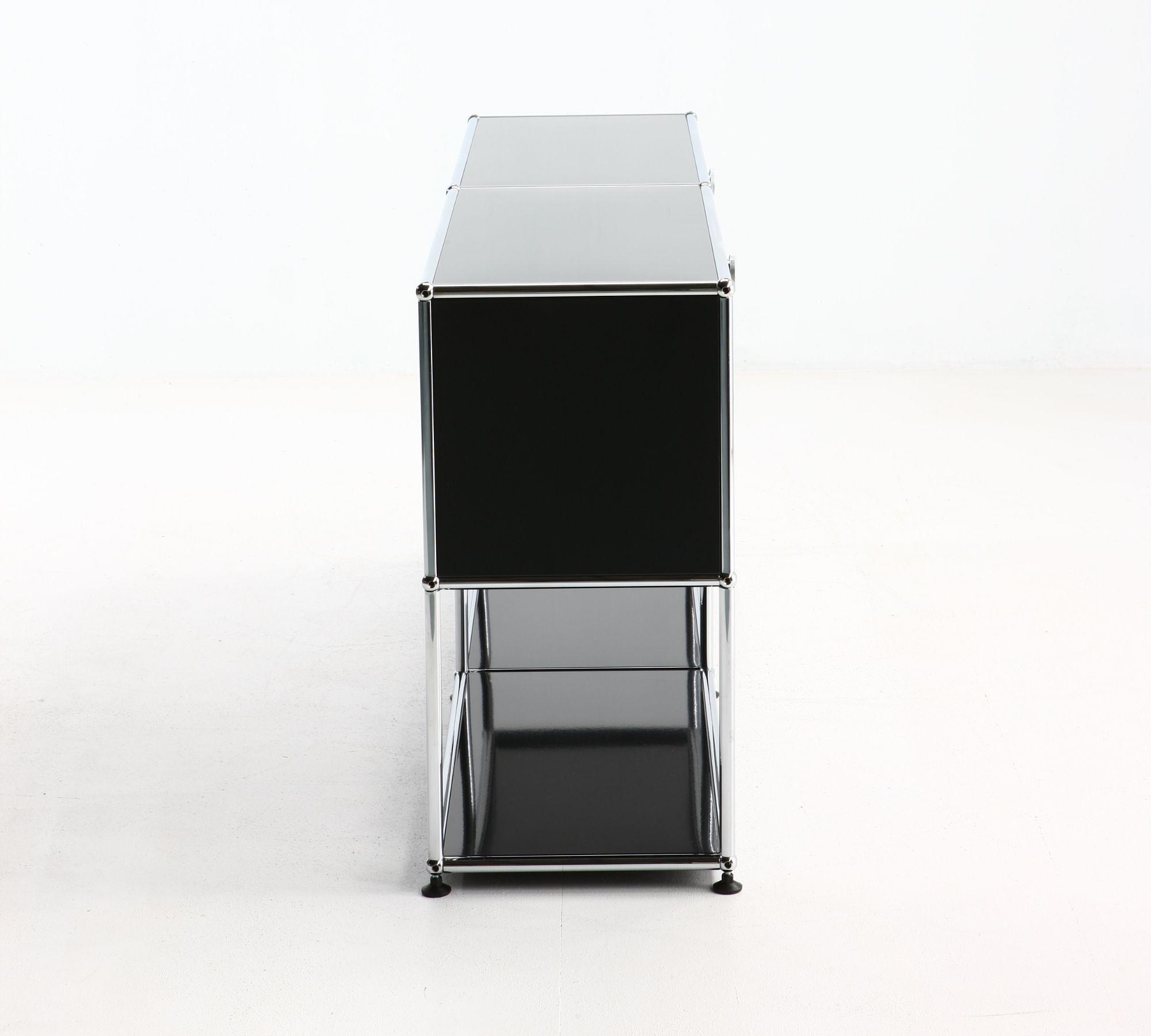 Sideboard 2x1 Mit 2 Klapptüren Graphitschwarz 4