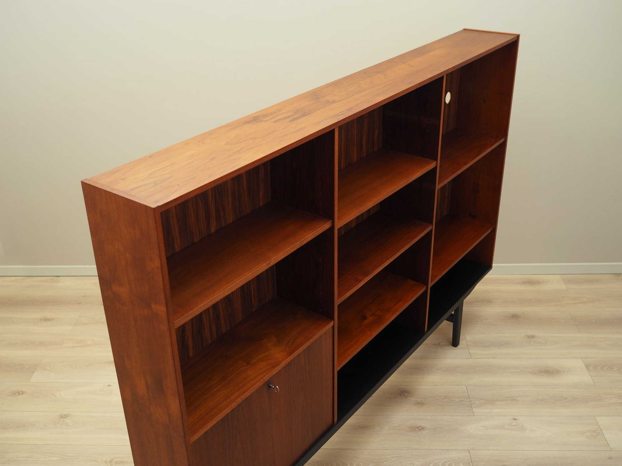 Vintage Bookshelf Teak Wood Brown 1970s 4