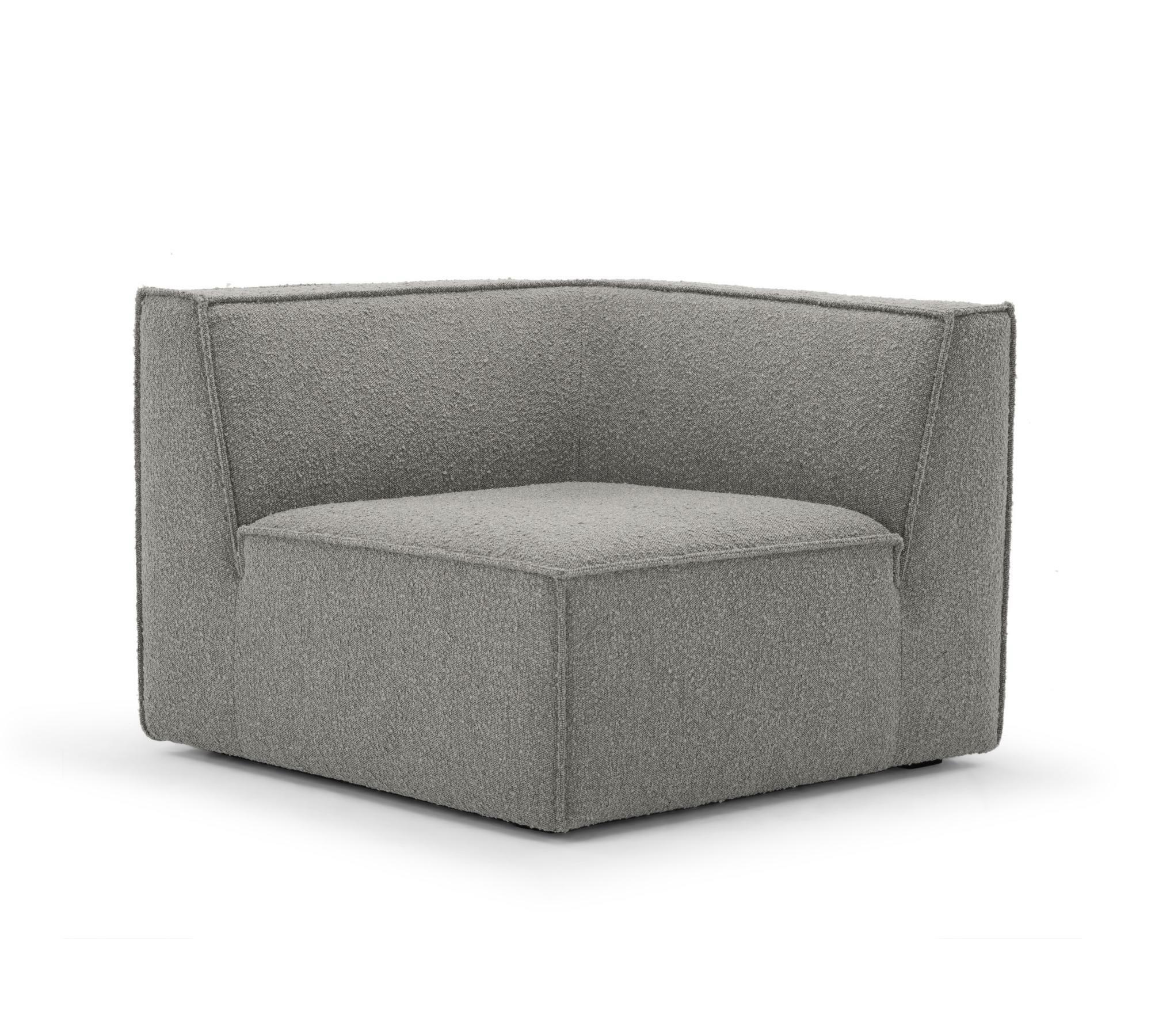 Dane 1-Sitzer Eckmodul Rechts Maya Warm Grey 0
