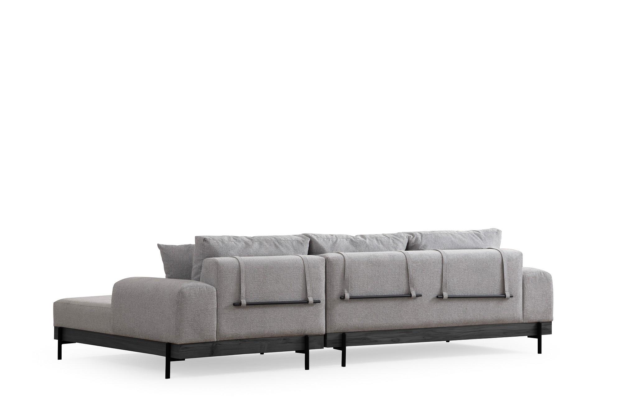 Eti Black Ecksofa Rechts Grau 7