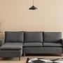 Long corner sofa Dark grey 4