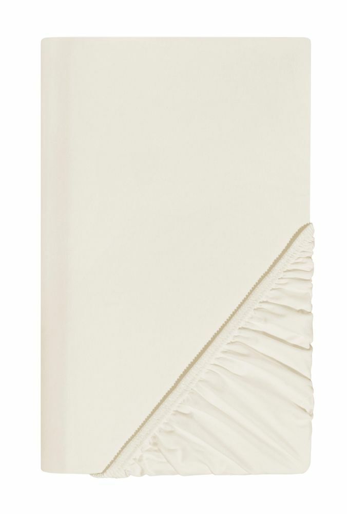 Spannleintuch für Boxspringbett aus Baumwolle Ecru 0