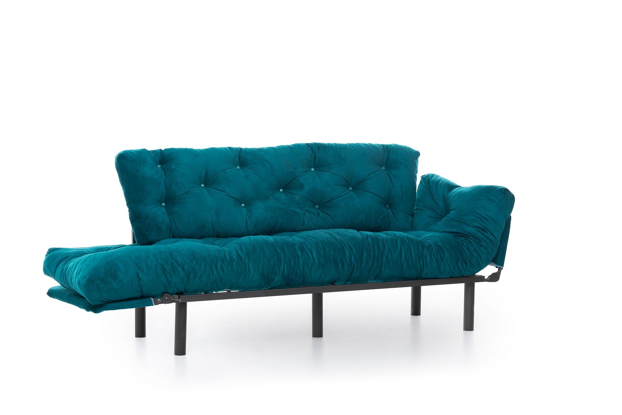 Nitta Triple Schlafsofa 3-Sitzer Petrol Grün 6