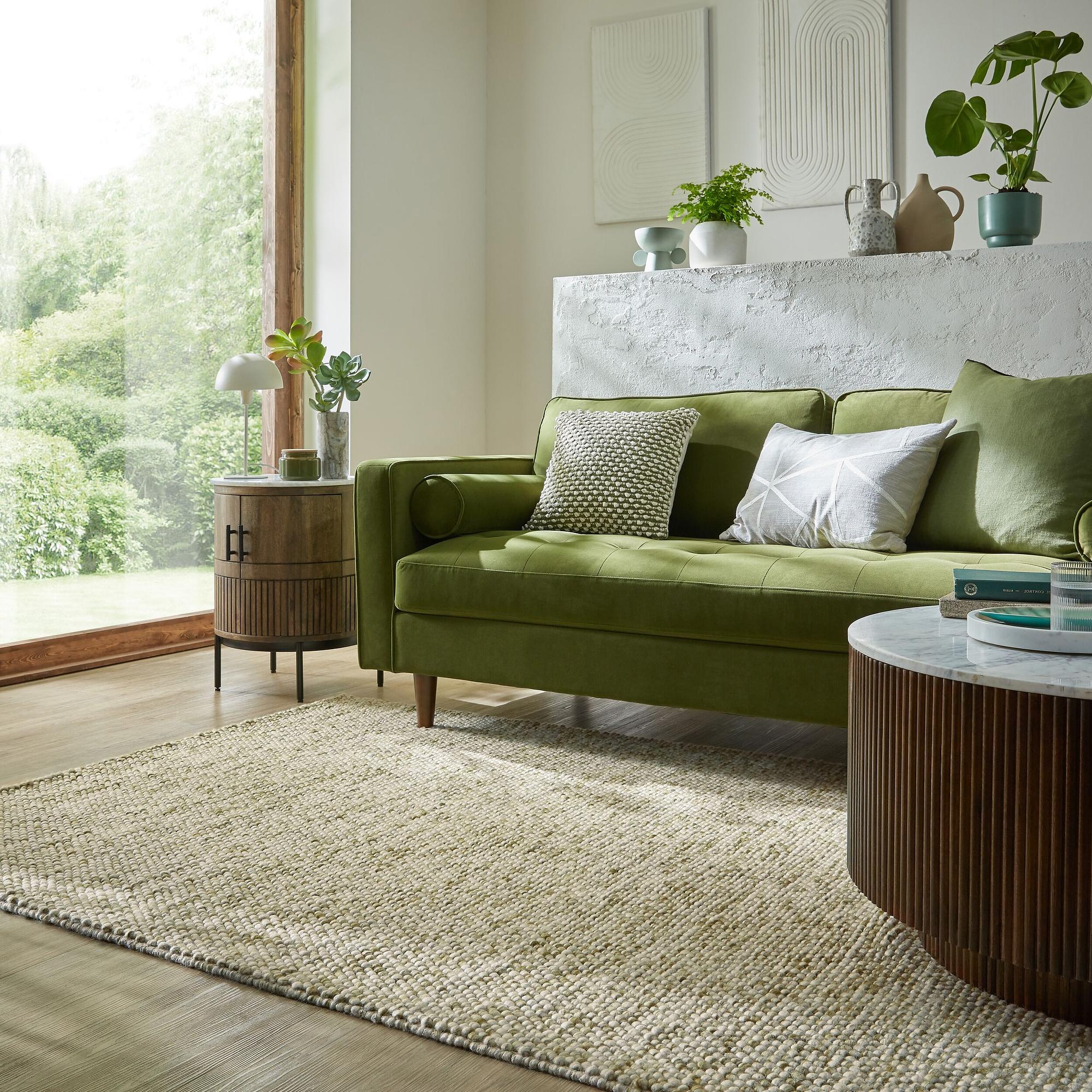 Minerals Carpet Wool Green 120x170cm 1